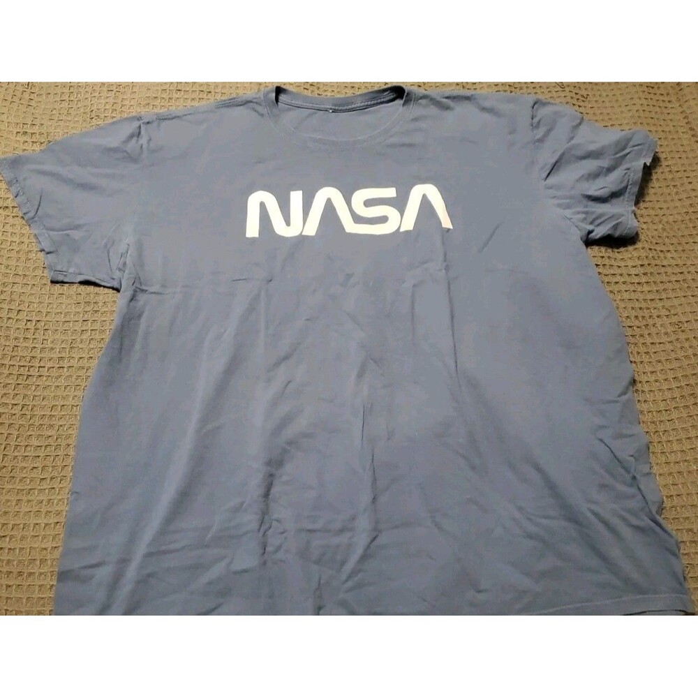 NASA Men's Size XXL Blue Short Sleeve Graphic T-Shirt Astronomy Aeronautics
